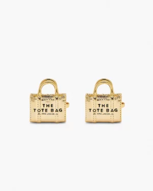 BOUCLES D'OREILLE CLOUS <br> THE TOTE BAG - Light Antique Gold