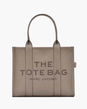 THE LEATHER  LARGE TOTE BAG - Cement