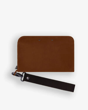 MÉLÉAGRE <br> POCHETTE COMPAGNON, 8 CB, 2 papiers, monnaie, billets - fauve