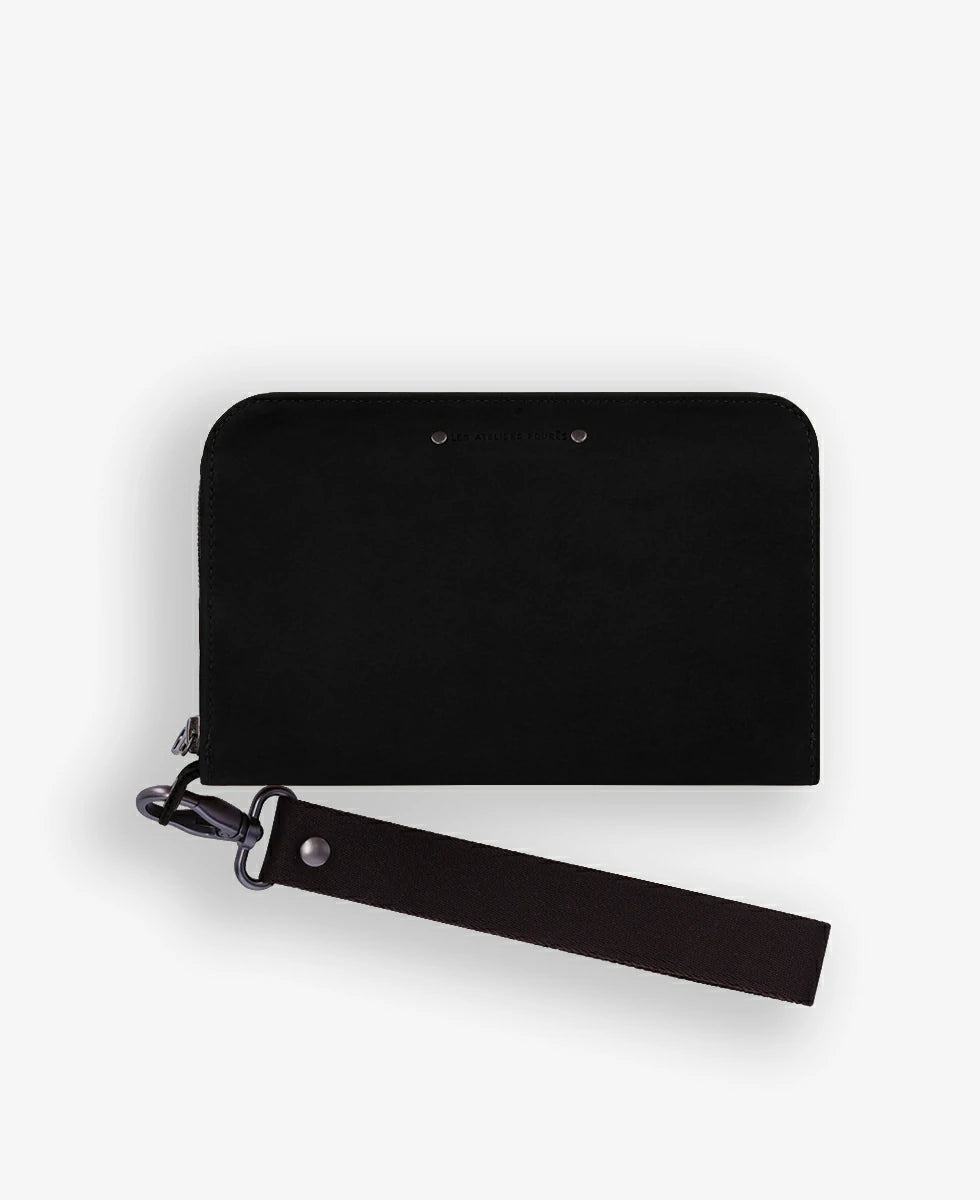 MÉLÉAGRE POCHETTE COMPAGNON, 8 CB, 2 papiers, monnaie, billets - NOIR01