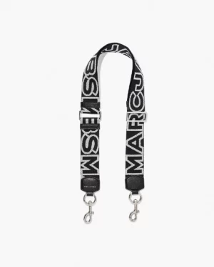 THE OUTLINE LOGO WEBBING STRAP - Black Silver