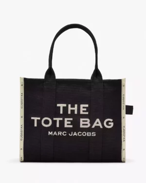 THE JACQUARD LARGE TOTE BAG - BLACK