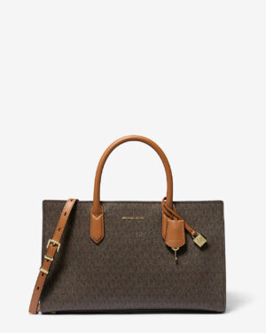 SCARLETT <br> Sac de taille moyenne à logo Signature