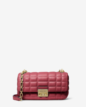 TRIBECA <br> Petit sac porté épaule en cuir matelassé