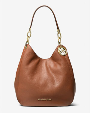 LILLIE <br> Grand sac porté épaule en cuir grainé - Luggage