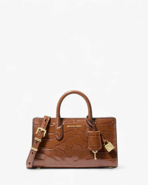 SCARLETT <br> Très petit sac à bandoulière en cuir effet crocodile en relief