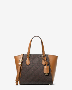 TARYN <br> Petit sac à bandoulière convertible en cuir et à logo Signature