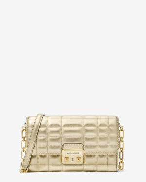 TRIBECA <br> Sac à bandoulière convertible en cuir métallisé