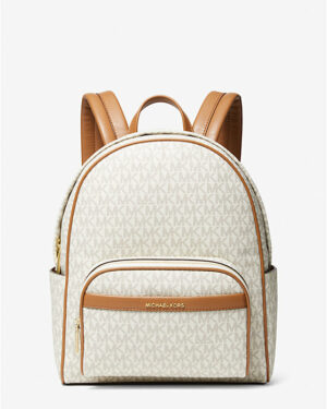 BEX <br> Sac à dos de taille moyenne avec logo Signature - Vanille/Noisette