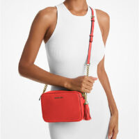 Jet Set Medium Pebbled Leather Crossbody Bag - Burnt Sienna7