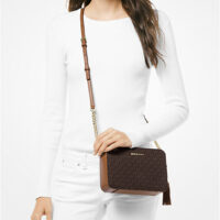 Jet Set • Sac à bandoulière à logo de taille moyenne • Bronze3