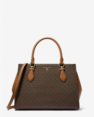 MARILYN  Grand sac à logo signature - Bronze / Noisette