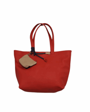 THE TOTE BAG PLUS <br> Sac en cuir de vachette - Rojo