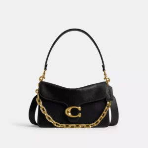 TABBY • SAC ÉPAULE AVEC CHAÎNE • BLACK