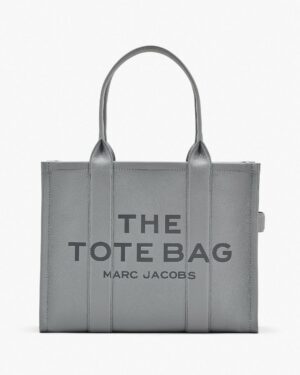 THE LEATHER  LARGE TOTE BAG - Wolf Grey