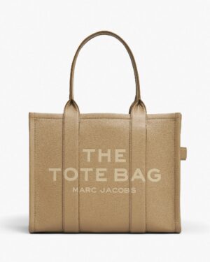THE LEATHER  LARGE TOTE BAG - Camel
