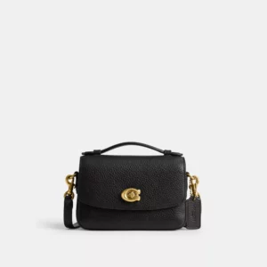 CASSIE 17<br>Sac porté croisé • Laiton / Noir