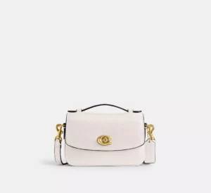 CASSIE 17<br>Sac porté croisé • Laiton / Craie