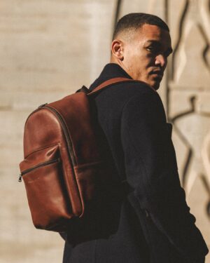 Sac à dos borne Baroudeur - cognac