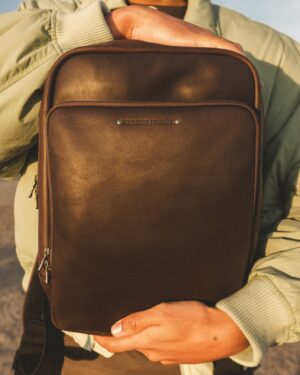 Sac à dos compact articulé - cognac