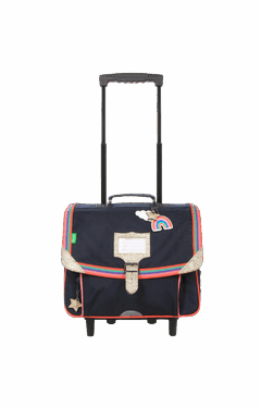 Leila • Cartable trolley bleu marine • 38cm