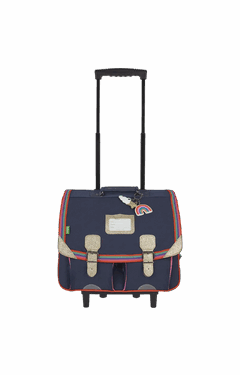 Leila • Cartable trolley bleu marine • 41cm