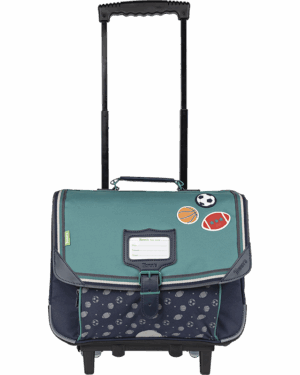 Alexandre · Cartable Trolley vert 38cm