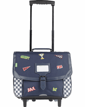Mathéo • Cartable Trolley bleu • 38cm