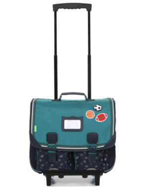 Alexandre • Cartable trolley vert 41cm