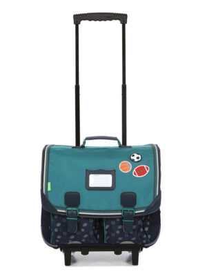 Alexandre • Cartable trolley vert 41cm