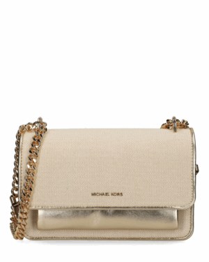 CLAIRE · Large sac porté épaule - Pale Gold