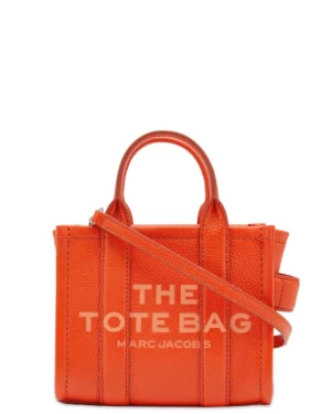 THE CROSSBODY • Micro Tote Bag Leather Electric Orange