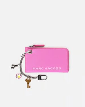THE LEATHER • Petit porte-monnaie Bow pink