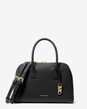 ASHTON <br> Sac de taille moyenne en cuir grainé - Noir