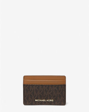 JET SET <br> Porte-cartes à logo - Marron/Noisette