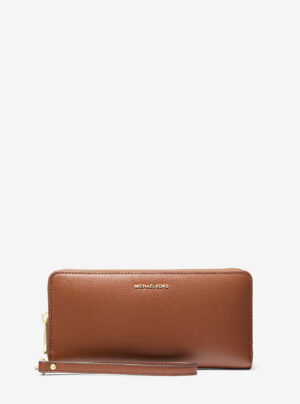JET SET <br> Grand portefeuille continental en cuir