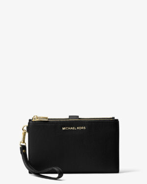 JET SET <br> Portefeuille en cuir pour smartphone - Noir