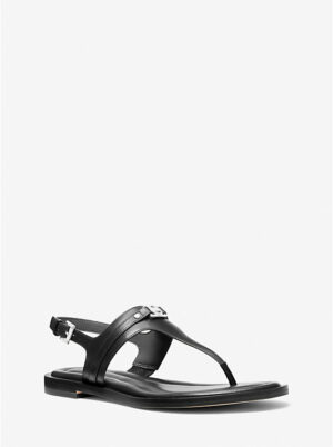 Mandy • Sandale plate <br> Noir