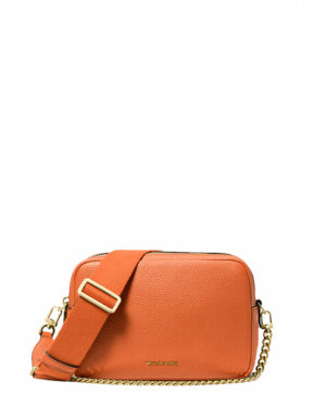 BRYANT  Sac à bandoulière de taille moyenne en cuir grainé - Orange Vif