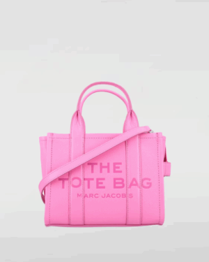THE LEATHER • Small Tote Bag - Bow pink