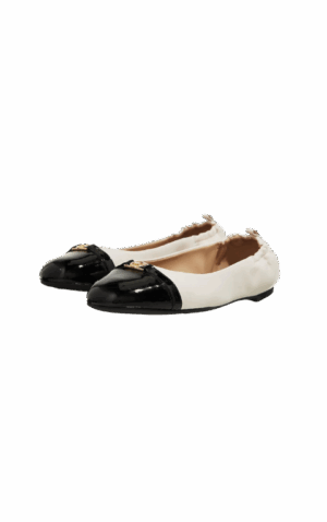 Mandy • Ballerine flex Crème / Noir