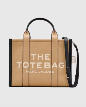 THE COLORBLOCK LEATHER • Sac cabas medium Camel multi