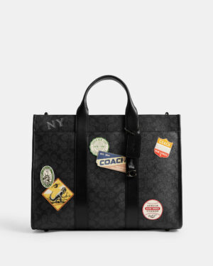 Sac cabas Wesley en toile signature avec patchs