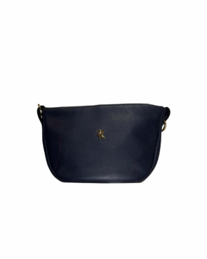 BRUNO ROSSI • Leather bag - Bleu Marine