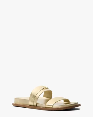 MANDY • Flat sandale leather • Metallic
