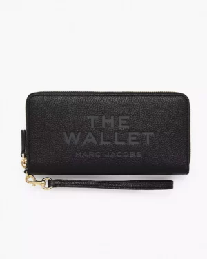 THE LEATHER CONTINENTAL COMPACT WALLET - Black