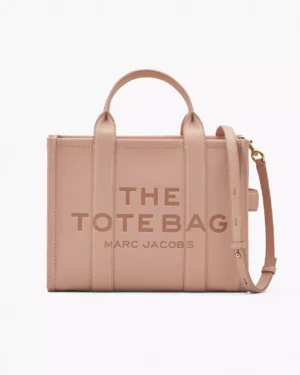 THE LEATHER MEDIUM TOTE BAG - Rose