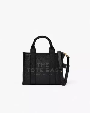 THE LEATHER SMALL TOTE BAG - Black
