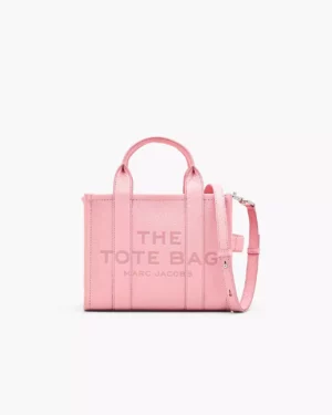 THE LEATHER SMALL TOTE BAG - Ribbon Pink