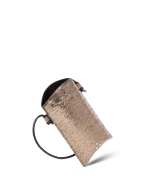 Étui Louis Mobile Chèvre Lamé Champagne